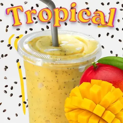 Shake Tropical de mango y chía