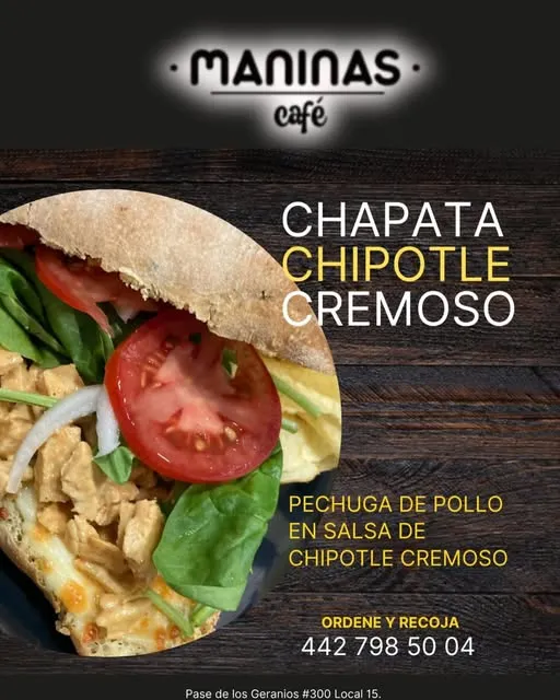 Cartel de la chapata de pechuga al chipotle cremoso