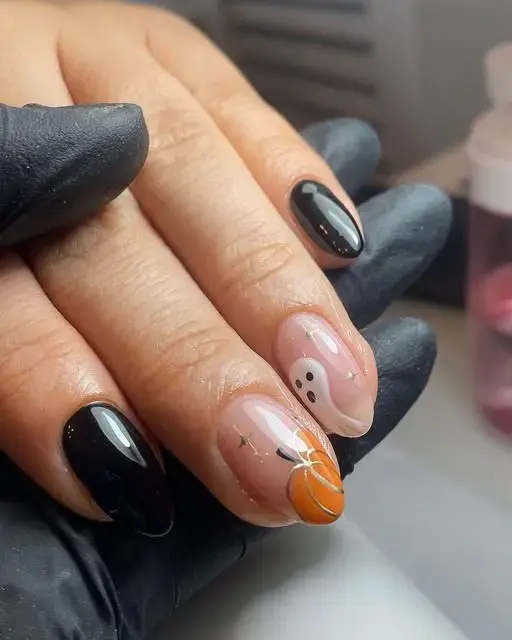 Uñas con diseño de Halloween
